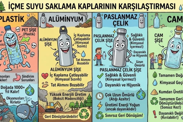 İçme Suyu Konteynerlerinin Materyal Biyolojisi: Endokrin Disruptörlerden Sürdürülebilir Bariyerlere Doğru