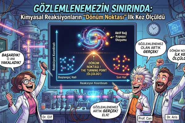 Gözlemlenemezin Sınırında: Kimyasal Reaksiyonların "Dönüm Noktası" İlk Kez Ölçüldü